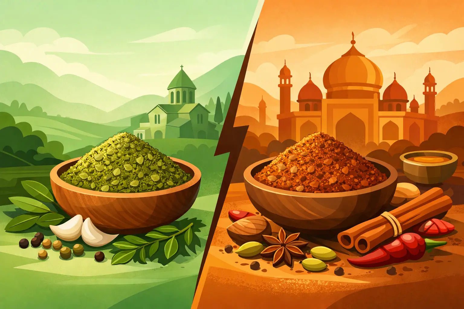 Khmeli Suneli vs Garam Masala - Georgian Spices