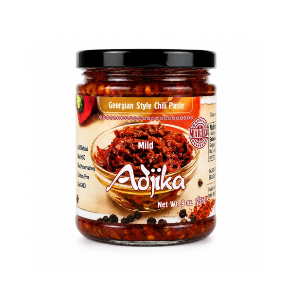 Adjika Georgian Style Chili Paste (MILD) 1 Jar 9 OZ (255g) Made in USA