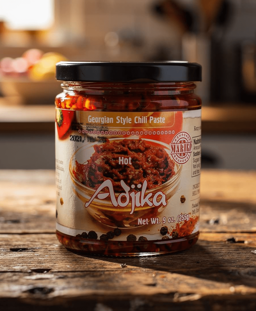 Adjika Georgian Style Chili Paste (HOT) 1 Jar 9 OZ (255g) Made in USA - Georgian Spices